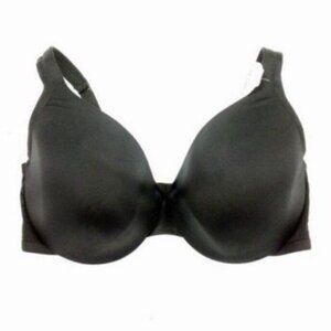 Cacique Lane Bryant Women Bra Smooth Satin Full Coverage U/W Size 38F Black